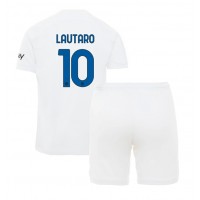 Inter Milan Lautaro Martinez #10 Auswärts Trikotsatz Kinder 2023-24 Kurzarm (+ Kurze Hosen)